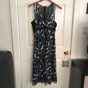 Sandro Paris Blueshine Floral Embroidered Dress